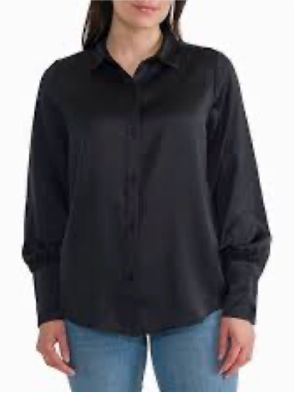 Joie Black Long-Sleeve Button-Down Blouse